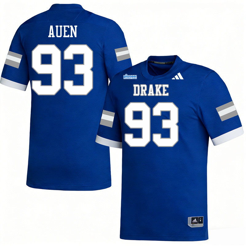 Drake Bulldogs #93 Jacob Auen College Football Jerseys,Uniforms-Blue
